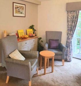 Holmer Manor Care Home in Herefordshire interior seating area